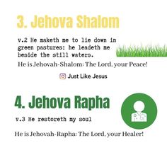 three jehova shalows with the text below them