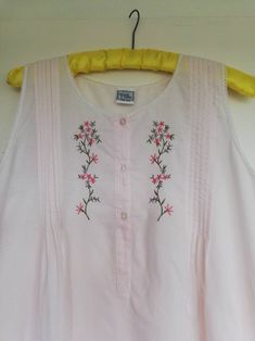 "This is a very pretty 100%cotton nightie. It is in good vintage condition. Measurements Chest is 42\" Length is 45 3/4\" I estimate up to size 12" Cotton Cottagecore Nightgown For Sleep, Cottagecore Cotton Nightgown For Sleep, Feminine Cotton Sleepover Dress, Feminine Cotton Dress For Sleepover, Cottagecore Cotton Nightgown For Bedtime, Cotton Cottagecore Sleepwear For Sleepovers, Cottagecore Cotton Sleepwear For Sleepover, Spring Cotton Nightgown For Home, Pink Cotton Dress For Loungewear