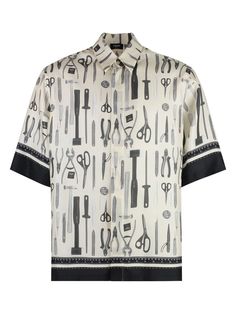 F1MTG FENDI PRINTED SILK SHIRT Fendi Print, Relaxed Fashion, Fendi Shirt, Luxury Shirt, Printed Silk Shirt, Of Outfits, Summer Breeze, Printed Silk, Laid Back Style