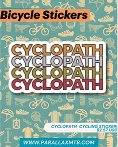 the bicycle stickers are designed to look like bicycles