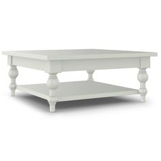 Meet Frannie, our traditional farmhouse style coffee table, perfect for large living spaces. The unique farmhouse design evokes a warm, comforting vibe with a balance of classic and rustic chic details. Below the generous 1.5" thick top, you'll find a convenient shelf for books or decor. Oversized leg turnings with an elegant shape complete the look. THIS ITEM IS A SAMPLE SALE ITEM. Items sold are "as-is" with no returns or exchanges available. First come, first served. Photographs do not necess Maine Cottage Interiors, Farmhouse Coffee Tables, Unique Coffee Table Design, Farmhouse Style Coffee Table, Shelf For Books, White Coffee Table, Maine Cottage, Style Coffee Table, Unique Farmhouse