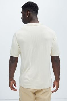 Available In Cream. Fold Down Collar Short Sleeve 80% Viscose, 20% Polyester Imported | Mens Cut Ties Polo Top in Cream size 3XL by Fashion Nova Cream Fashion, Mens Knit, Mens Cuts, Polo Top, Knit Tops, Men's Knit, Fashion Nova, Knit Top, Size Medium