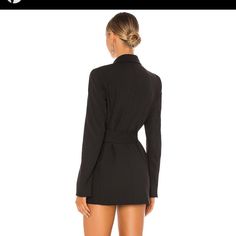 The Perfect Blazer Dress! Sexy & Fun Can Be Worn Both As A Blazer And Dress (Relatively Short) I’m 5’5 And Was A Sexy Fit On Me Sleek Fitted Blazer Dress For Party, Fitted Long Sleeve Blazer Dress For Night Out, Fitted Mini Blazer Dress For Cocktail, Fitted Black Blazer Dress For Night Out, Fitted Dressy Blazer Dress For Cocktail, Fitted Blazer Dress For Date Night In Fall, Sleek Black Blazer Dress For Night Out, Sleek Black Blazer Dress For Party, Fitted Mini-length Blazer Dress For Night Out