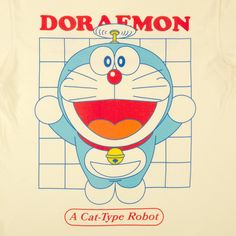 a white t - shirt with an image of doraemon on the front and back