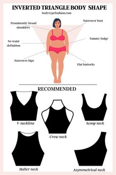 Inverted Triangle Neckline, Inverted Triangle Body Type, Inverted Triangle Body Shape Fashion, Triangle Outfits, Inverted Triangle Body Shape Outfits, Body Type Clothes, Triangle Body Shape Fashion, Fashion Styles Types, Rectangle Body Shape Outfits