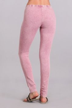 I love these!! Mineral wash leggings with elastic waistband. American made Cotton/Spandex 93/7 Jersey. Each item is hand-dyed, should expect variations. A closet necessity, Stay Sexy! Spring Stretch Soft-washed Bottoms, Spring Acid Wash Stretch Pants, Stretch Acid Wash Pants For Spring, Spring Stretch Washed Pants, Trendy Stretch Acid Wash Bottoms, Spring Pink Washed Bottoms, Spring Washed Pink Bottoms, Trendy Pink Cotton Leggings, Casual Pink Elastic Leggings