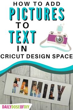 how to add pictures to text in cricut design space