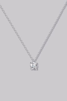 Solitaire Round Diamond Necklace (0.25ct) - APM Monaco Round Diamond Necklace, Apm Monaco, Round Diamond, Monaco, Colored Diamonds, Lab Grown Diamonds, Round Diamonds, Diamond Necklace, Fine Jewelry