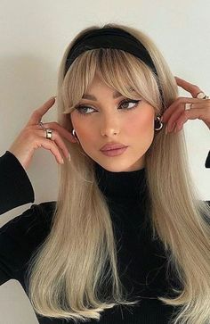 Long Blonde, Long Blonde Hair, Haircuts With Bangs, 가을 패션, Hairstyles Haircuts, Blonde Highlights