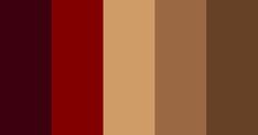 the color palette is brown and red