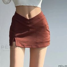 Peilia - Premium Pleated Mini Skirt with Integrated Safety Shorts Safety Shorts, Skirt With Split, Short Pollera, Shorts Skirt, Split Design, Split Skirt, Pleated Mini Skirt, Types Of Skirts, Comfortable Outfits