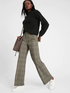 High-Rise Slim Wide-Leg Pant | Banana Republic Work Chic, Petite Shorts, Cozy Fabric, Fall Winter Outfits, Smart Casual, Wide Leg Pants, Banana Republic, Winter Outfits, Work Wear