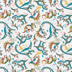 an image of a pattern with dinosaurs on it