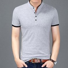 Our Casual Polo Shirt is made from Cotton and Spandex, this is a great everyday wear that is comfortable and breathable. It is slim fit and goes well with most jeans. Choose from our classic polo colors to match your style! Perfect Fit Guarantee You only need to provide us with your height weight and collar size and we will do the measurements to give you the shirt that fits you the most. Before Tailoring a shirt, we will contact you with our measurements and reassure with you. If you are not 10 Solid Cotton Slim Fit T-shirt, Solid Slim Fit Cotton T-shirt, Gray Cotton Polo Collar T-shirt, Stretch Cotton Polo Shirt For Summer, Summer Stretch Cotton Polo Shirt, Classic Gray Cotton Polo Shirt, Fitted Polo Collar Shirt, Fitted Solid Shirt With Polo Collar, Casual Stretch Cotton Polo Shirt