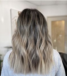 Light Brown Hair With Dark Root Smudge, Ashy Brown Root Smudge, Brown Smudge Root, Light Brown Root Smudge, Blonde Balayage Ashy Tones, Mushroom Ash Brown Hair Balayage, Lived In Ash Brown Balayage, Ombre Blonde Hair, Ash Brown Hair Balayage