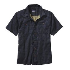 Patagonia Men\'s Back Step Shirt - Fisher: Navy Blue FSNV Cotton Tops For Summer Outdoor Activities, Cotton Tops For Summer Outdoor, Summer Cotton Tops For Outdoor, Cotton Summer Tops For Outdoor, Unstructured Cotton Camp Shirt For Beach, Relaxed Fit Short Sleeve Organic Cotton Shirt, Relaxed Fit Organic Cotton Short Sleeve Shirt, Organic Cotton Relaxed Fit Short Sleeve Shirt, Casual Organic Cotton Top With Pockets