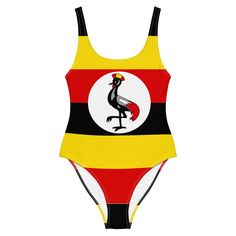 This Uganda one-piece flag swimsuit for all figures will allow you to showcase your African culture and pride while bringing out your best features. Enjoy the smooth fabric and the flattering design, and show it off by the sea, pool, or at a cultural event.  * 82% Polyester, 18% Spandex * Fabric weight: 6.78 oz/yd² (230 g/m weight may vary by 5% * Chlorine-resistant fabric * Cheeky fit with a scoop neckline and a low scoop back * Zig-zag stitching * Double-layer front  * Four-way stretch material stretches and recovers on the cross and lengthwise grains Cultural Events, Swimsuits For All, African Culture, By The Sea, Spandex Fabric, Uganda, Women Swimsuits, Scoop Neckline, One Piece Swimsuit