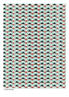 an abstract geometric pattern with red, blue and black triangles on the bottom right corner