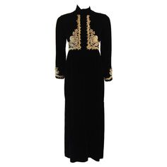 Brilliant Black Velvet Rhinestone Embellished Gown Rhinestone Gown, Anthropologie Kimono, Black Velvet Gown, Velvet Evening Gown, Gowns Black, Black Evening Gown, Gown Black, Beaded Jacket, Velvet Gown