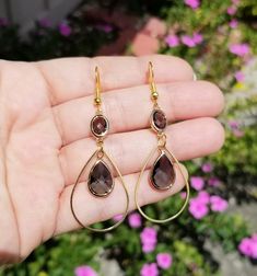 Smoky Quartz Earrings, Black Quartz, Earrings Teardrop, Gold Dangle Earrings, Quartz Earrings, Fashion Jewelry Earrings, Gold Earrings Dangle, Smoky Quartz, Fashion Watches