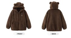 This price is for a coat only, others are not included.   	 		 			Size 			S 			M 			L 		 		 			Full Length 			71 			73 			75 		 		 			Bust 			122 			126 			130 		 		 			Head Circumference 			97 			101 			105 		 		 			Sleeve Length 			52 			53 			54 Warm Brown Hooded Jacket For Winter, Warm Brown Hooded Jacket For Cold Weather, Warm Brown Hooded Outerwear, Brown Long Sleeve Hooded Winter Jacket, Brown Hooded Winter Parka, Brown Fleece Hooded Winter Jacket, Brown Fleece Hooded Jacket For Winter, Winter Brown Fleece Hooded Jacket, Hooded Brown Fleece Jacket With Pockets