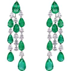 Ruchi New York - Jewels of Desire Iris Drop Earrings David Morris, Diamond Chandelier Earrings, High Jewellery, Emerald Earrings, Diamond Drop Earrings, Emerald Jewelry, Gems Jewelry, Pink Diamond, High Jewelry