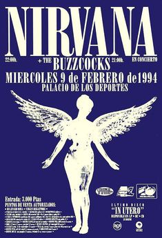 the poster for nirvana's concert in mexico, with an image of a naked woman