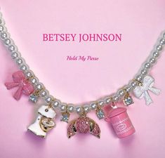 Betsey Johnson  Baby Cakes Faux Pearl Charm Choker Necklace  So Cute! NWT Refined chain necklace featuring playful mixed motif charms including; a mixer, bows, a sugar canister that opens, and a pink rhinestone encrusted croissant.  Made from polished metal, glass, faux pearl, and plastic  Adjustable choker from 16" - 18" L  Lobster clasp closure with BL heart charm Note charms may have a small scratch or mark/imperfection from being on store display. Mothers Day Gift, Bling, Baking, Cakes, Kitc Sugar Canister, Charm Choker Necklace, Baking Cakes, Baby Cakes, Doll Jewelry, Dope Jewelry, Animal Coloring, Betsey Johnson Jewelry, Pearl Charms