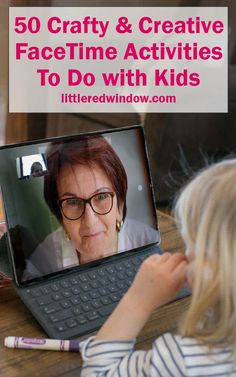 When you're stuck at home, these crafty and creative FaceTime activities to do with kids will keep them connected with friends & relatives and occupied! Facetime Activities, Facetime Ideas, Facetime Games, Crafts To Do With Friends, Activities To Do With Kids, Stuck At Home