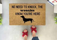 Funny Dachshund Doormat - Weenier Dog Layering Rugs, Dog Doormat, Dog Door Mat, Weenie Dog, Funny Welcome Mat, Frenchie Lovers, Funny Decor, Funny Dachshund, Weenie Dogs