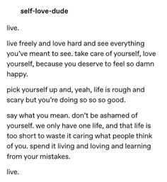 a letter written to someone about self - love