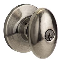 an image of a satin chrome door knob