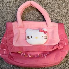 Nwot Plush Hello Kitty Hand Bag Cute Bags With Zipper Closure, Cute Hello Kitty Print School Shoulder Bag, Cute Hello Kitty Shoulder Bag For School, Hello Kitty School Pouch Bag, Pink Hello Kitty Print Shoulder Bag, Pink Cat Design Pouch Bag, Kawaii Hello Kitty Bag, Pink Hello Kitty School Bag, Cute Pink Hello Kitty Bag