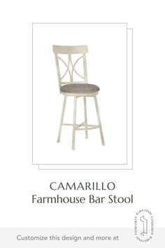 Camarillo farmhouse bar stool by BarstoolComforts.com From Farmhouse To Modern, Modern Tailor, Home Bars, Counter Height Chairs, Home Comfort, Proper Posture