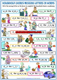 a worksheet with words and pictures on it