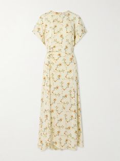 RABANNE Embellished floral-print stretch-satin maxi dress | NET-A-PORTER Spring Rayon Maxi Dress With Bias Cut, Spring Bias Cut Rayon Maxi Dress, Spring Rayon Dresses With Bias Cut, Daywear Maxi Dress With Bias Cut, Spring Dresses In Rayon With Bias Cut, Spring Rayon Bias Cut Dresses, Spring Bias Cut Rayon Dresses, Bias Cut Maxi Dress For Daywear, Rayon Midi Dress With Bias Cut