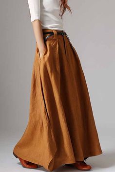 Bohemian Skirts Long, Rok Tile, Hippie Rock, Long Linen Skirt, Rok Outfit, Skirt Diy, Fashion Skirts, Bohemian Chic Fashion, Hippie Skirts