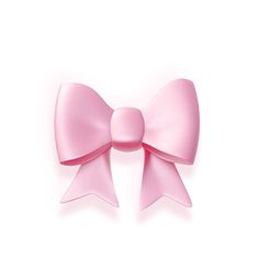 a pink bow on a white background