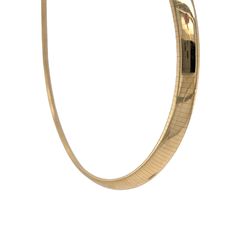 Sleek and beautifully structured. This necklace is a classic chain that will lay elegantly on its own, or can be paired with other necklaces or slide pendants for more modern, fashionable flair. Delicate details stripe the choker-style necklace giving dimension and texture to its definitive charm. Featuring 57.3 grams of 14K yellow gold. A striking piece that is always in vogue! Timeless full of style. Classic Formal Adjustable Choker, Classic Adjustable Choker For Formal Occasions, Modern Herringbone Necklace For Formal Occasions, Sleek Polished Gold Jewelry, Classic Evening Necklaces With Polished Finish, Classic Polished Evening Necklaces, Classic Polished Necklace For Evening, Classic Evening Necklace With Polished Finish, Classic Polished Finish Necklace For Evening