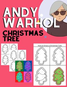 Use the directions to teach your students how to draw the Christmas Tree, or simply print the template and have your students color it in the style of Andy Warhol. Draw A Christmas Tree, Elementary Art Classroom, Elementary Art Rooms, Elementary School Art, Christmas Art Projects, Middle School Art Projects, Winter Art Projects, Art Classroom Decor, Art Therapy Activities