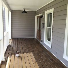 the front porch is clean and ready for us to use