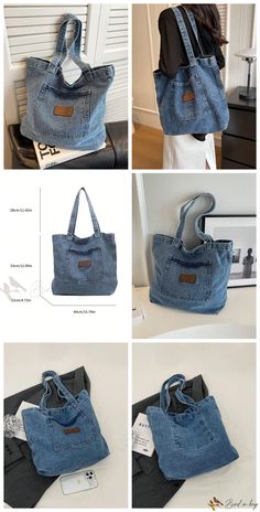 Bird in Bag – Chic Denim Shoulder Bag: Vintage-Inspired, Spacious Tote Bag for Women, Fashionable Handbag & Versatile Shopper – Bird in Bag Rectangular Denim Bag With Zipper Pocket, Denim Blue Shopping Bag With Pockets, Large Capacity Denim Shoulder Bag For Shopping, Denim Shoulder Bag With Large Capacity For Shopping, Denim Blue Large Capacity Tote Bag, Denim Shoulder Bag For Shopping, Large Rectangular Denim Shoulder Bag, Denim Blue Tote Bag With Large Capacity, Shopping Shoulder Bag In Denim Blue With Pockets