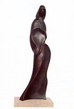 a sculpture is shown against a white background and it appears to be in the shape of a woman's body