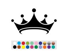 a crown with different colors on it