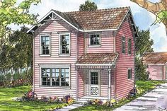 this is an artist's rendering of the pink house