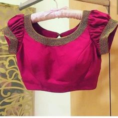 Top 60+ New Blouse Designs [2020] | Latest Blouse Design Inspirations For 2020 Muthyala Work Blouse Designs, Puff Hands Blouse Designs, Puff Hands, Pink Blouse Designs, Indian Blouse Designs, New Saree Blouse Designs