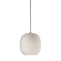 a white light hanging from a ceiling fixture