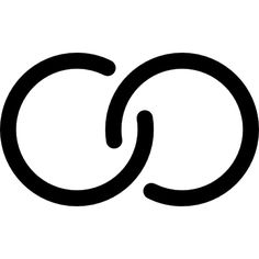 the letter c is made up of two black circles on a white background, with one circle in the middle