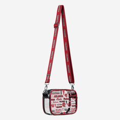 Over your shoulder and off to the game. Whether you're running errands on the town or running the tailgate in the parking lot, this Atlanta Falcons Repeat Retro Print Clear Crossbody Bag is the perfect way to carry the team like never before. Features Repeat Atlanta Falcons current and retro team logo and wordmark displays on sides of bag, in case there were any doubts where your allegiances lie Woven, team-colored crossbody strap that makes carrying the team easy and convenient Repeat team word Sporty Rectangular Bags For Streetwear, Sporty Crossbody Shoulder Bag For School, Sporty Rectangular Shoulder Bag For Streetwear, Sporty Crossbody Shoulder Bag For Sports Events, Sporty Letter Print Travel Bags, Sporty Travel Bag With Letter Print, Sporty Crossbody Bag For Streetwear, Sporty Bags With Adjustable Strap For Streetwear, Sporty Rectangular Shoulder Bag For Sports Events