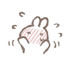 a drawing of a bunny with money coming out of it's ears